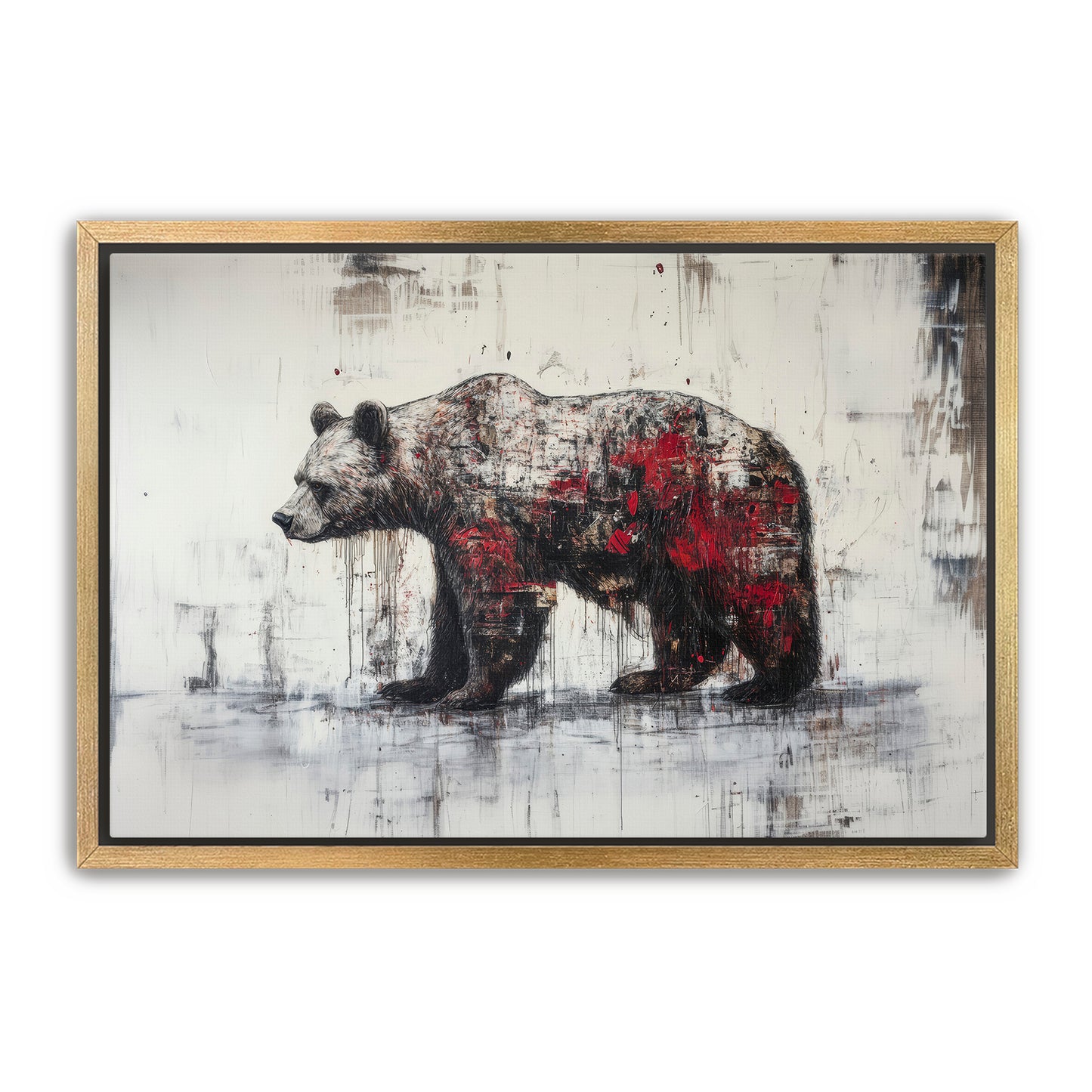 Abstract Bear Wall Art