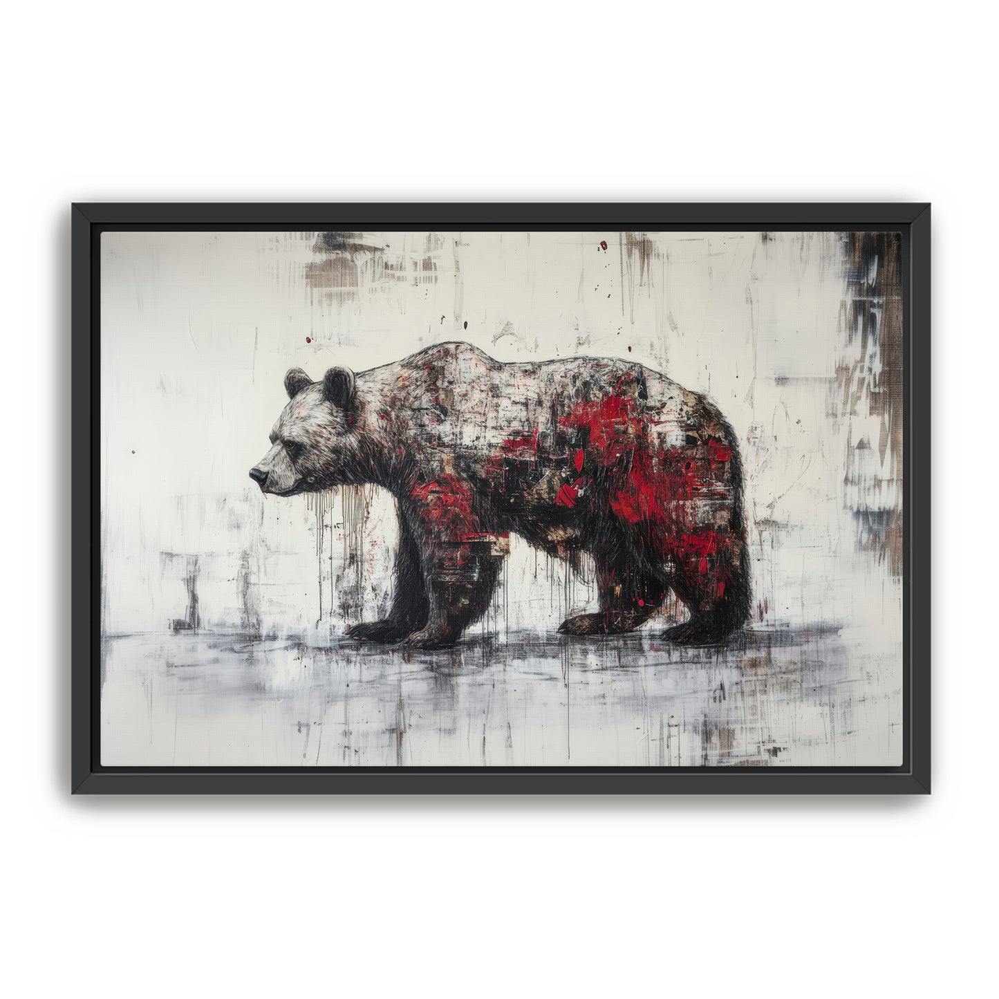 Abstract Bear Wall Art