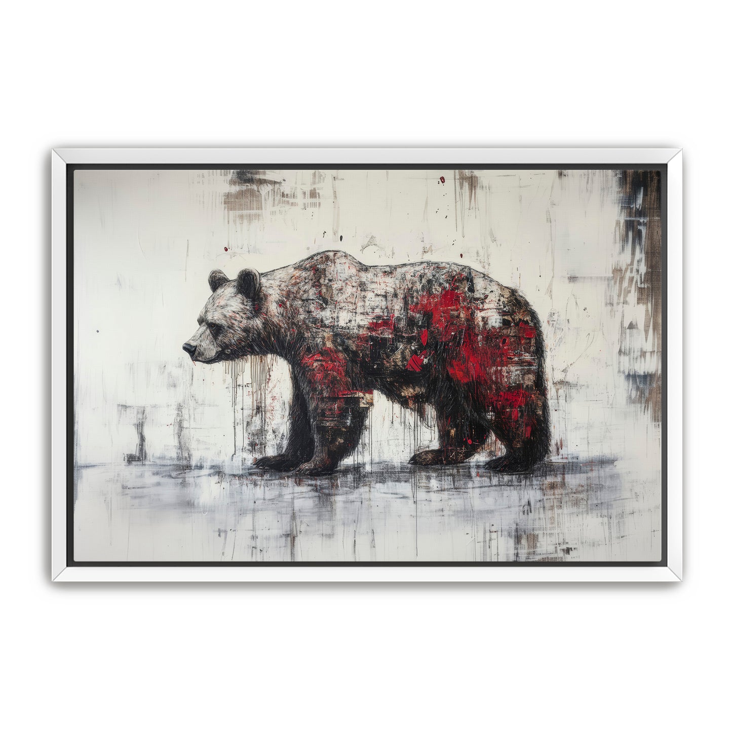Abstract Bear Wall Art