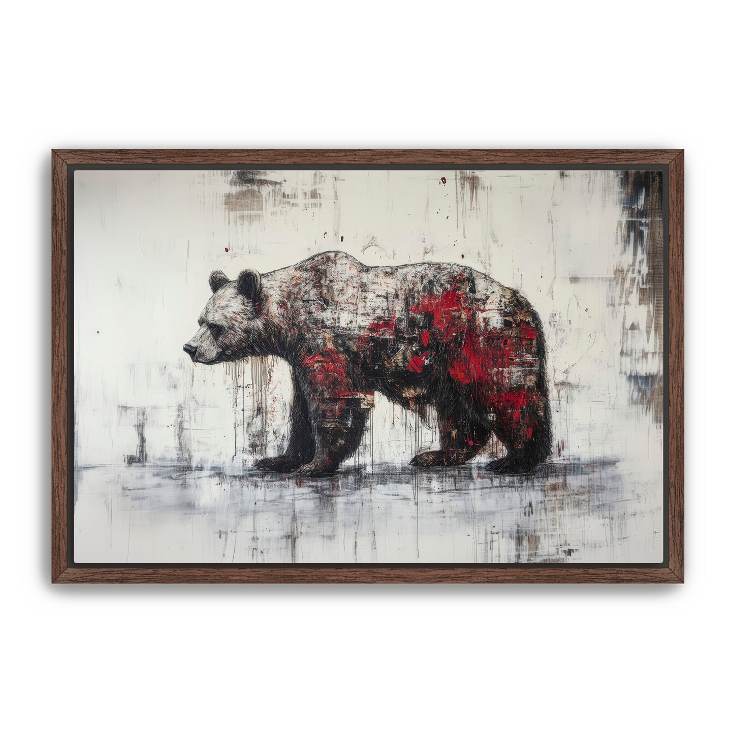 Abstract Bear Wall Art