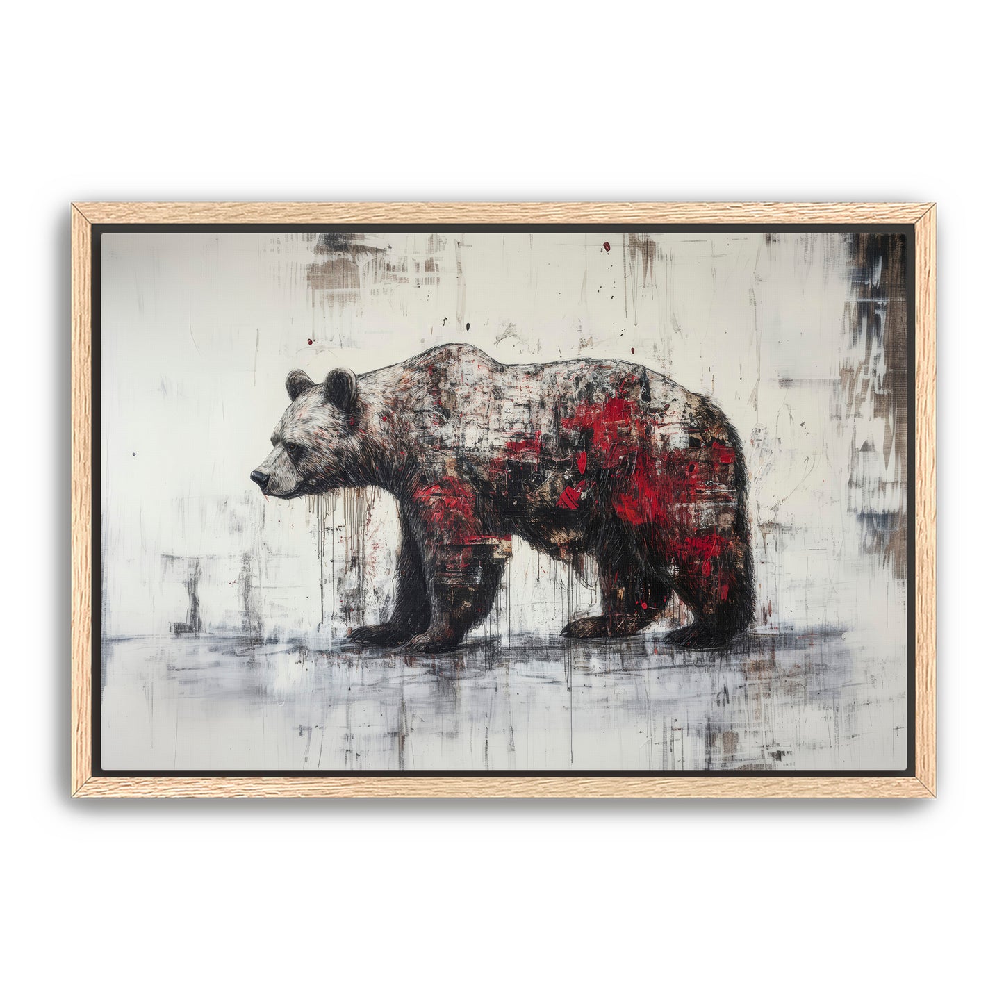 Abstract Bear Wall Art