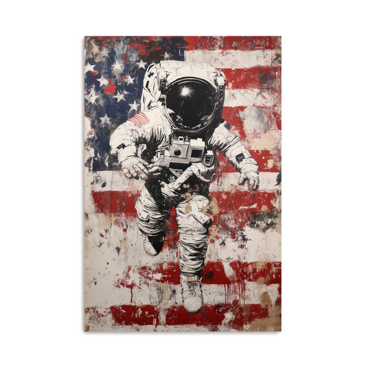 American Flag and Astronaut Wall Art