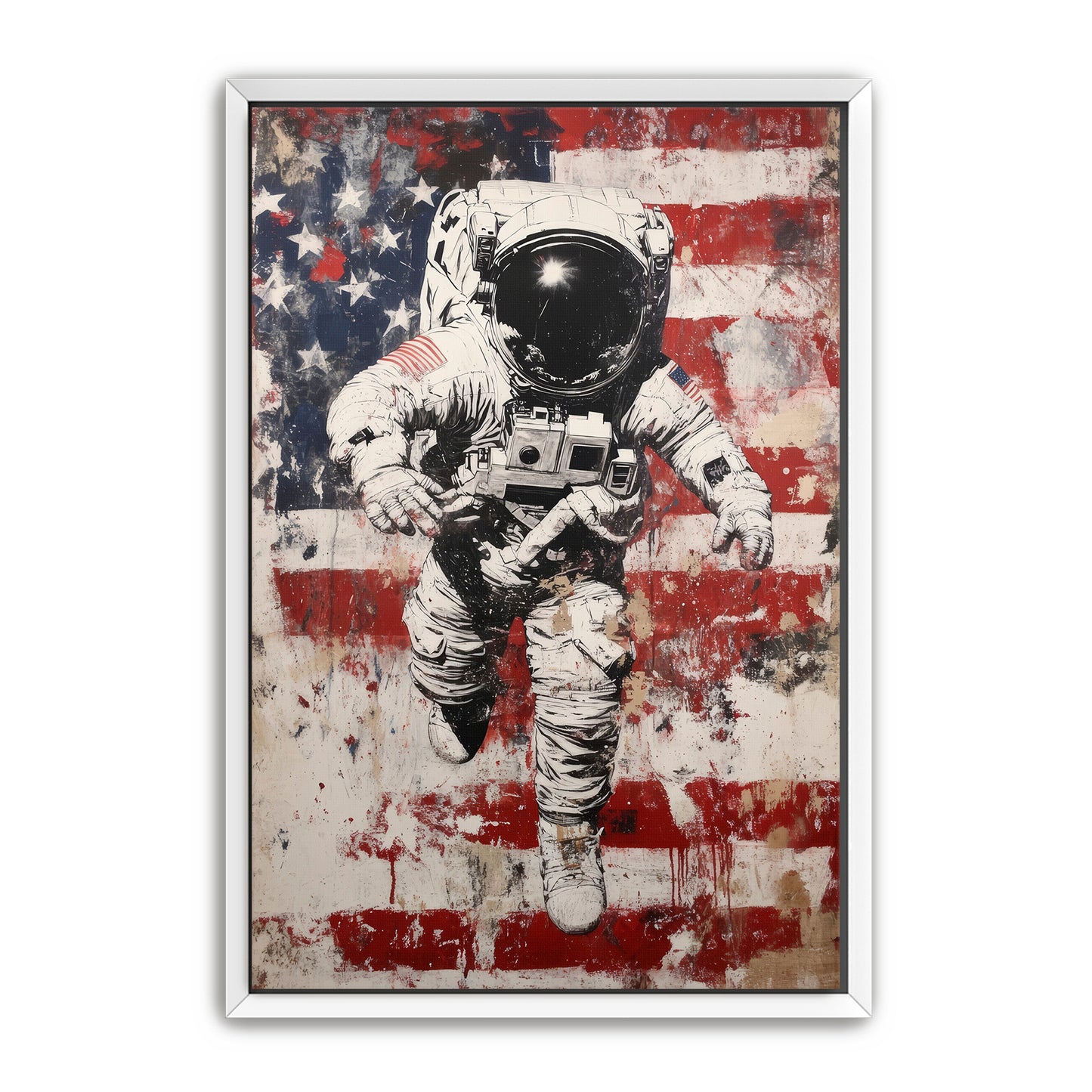 American Flag and Astronaut Wall Art