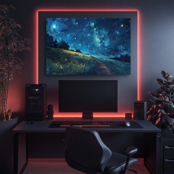 Anime Starry Night Wall Art