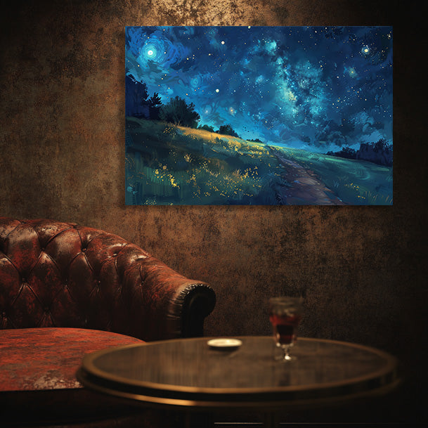 Anime Starry Night Wall Art
