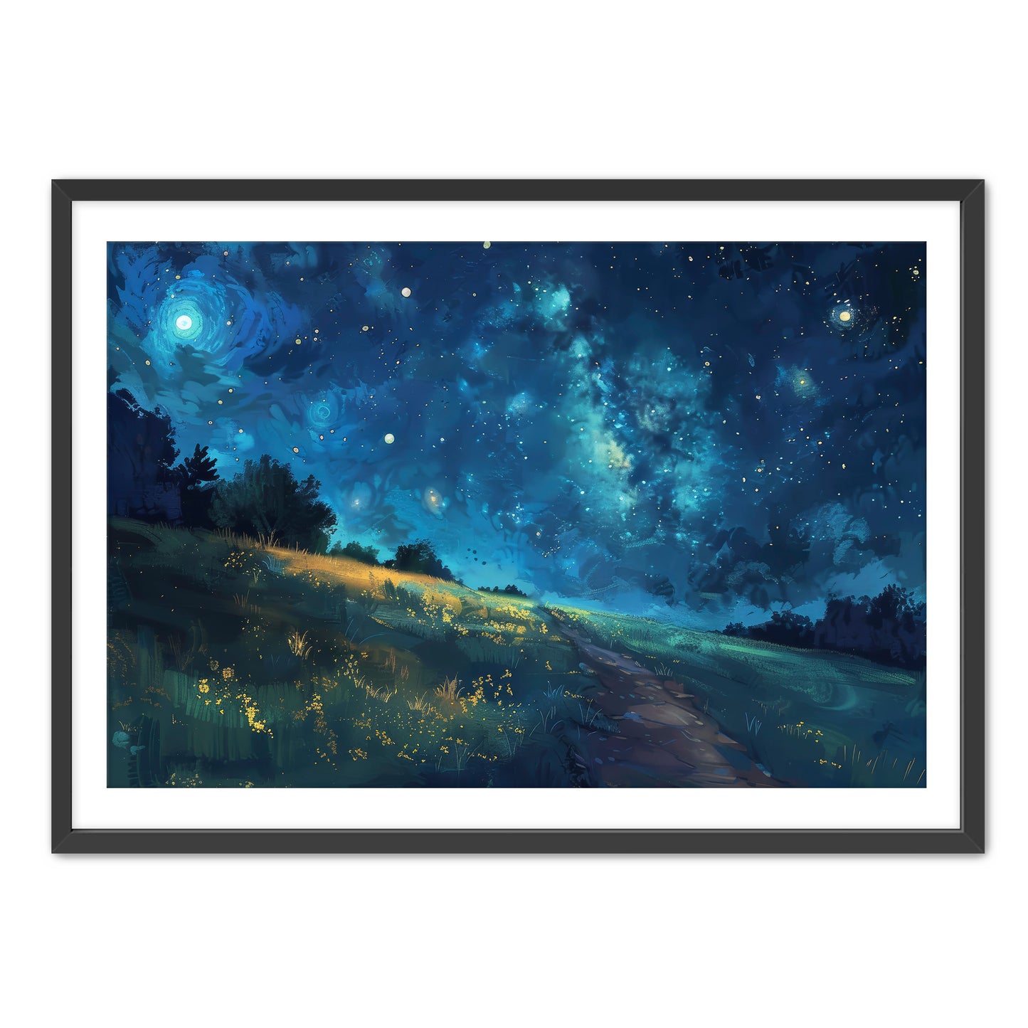 Anime Starry Night Wall Art