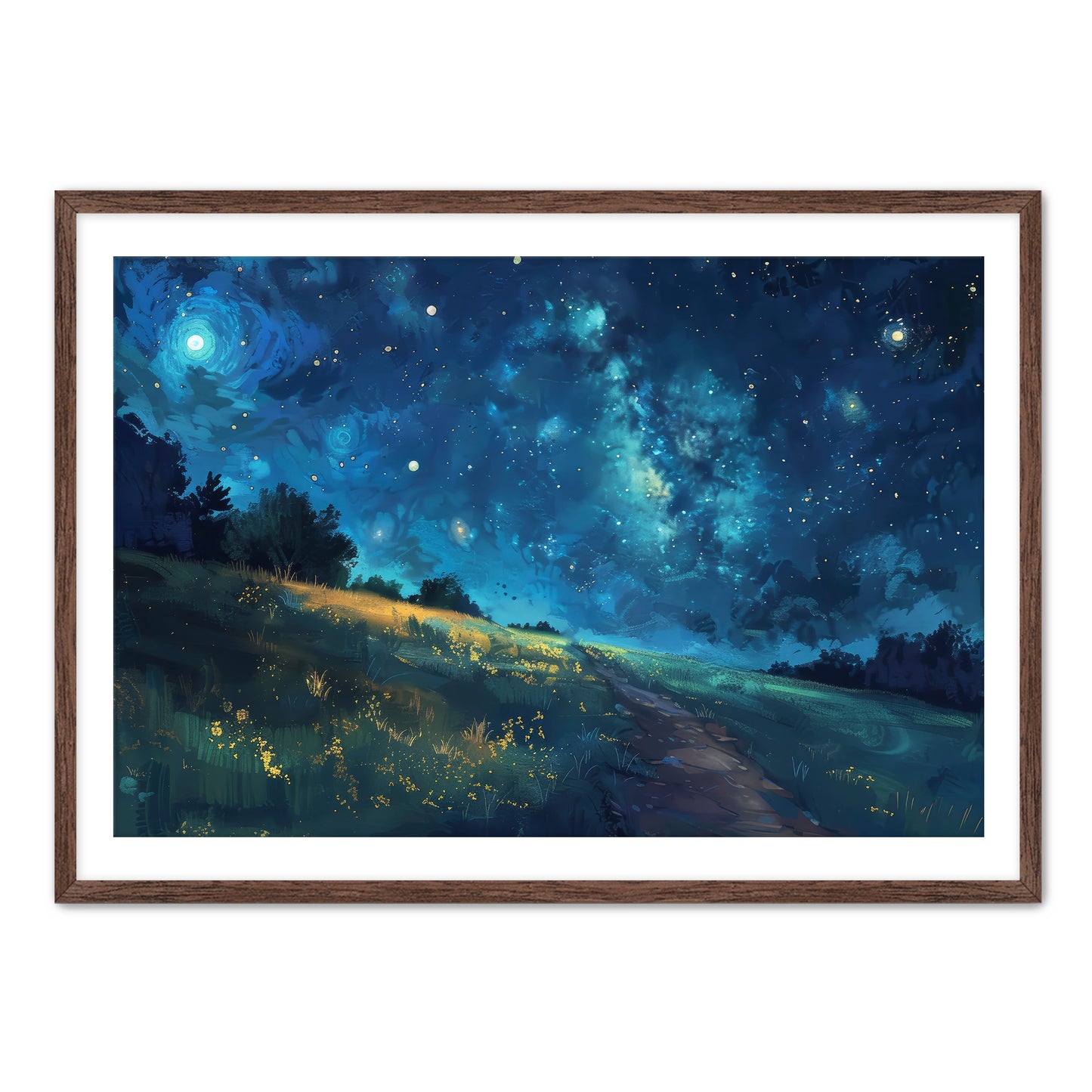 Anime Starry Night Wall Art