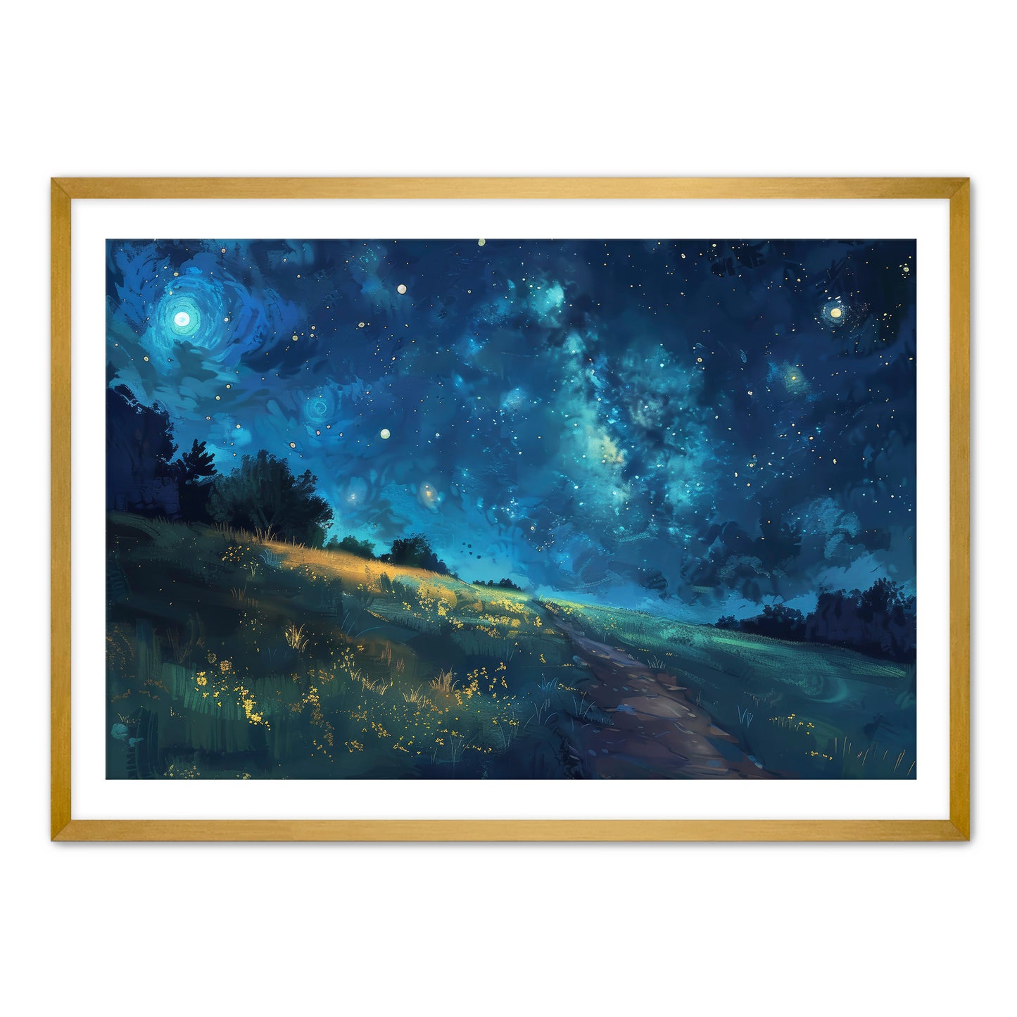 Anime Starry Night Wall Art