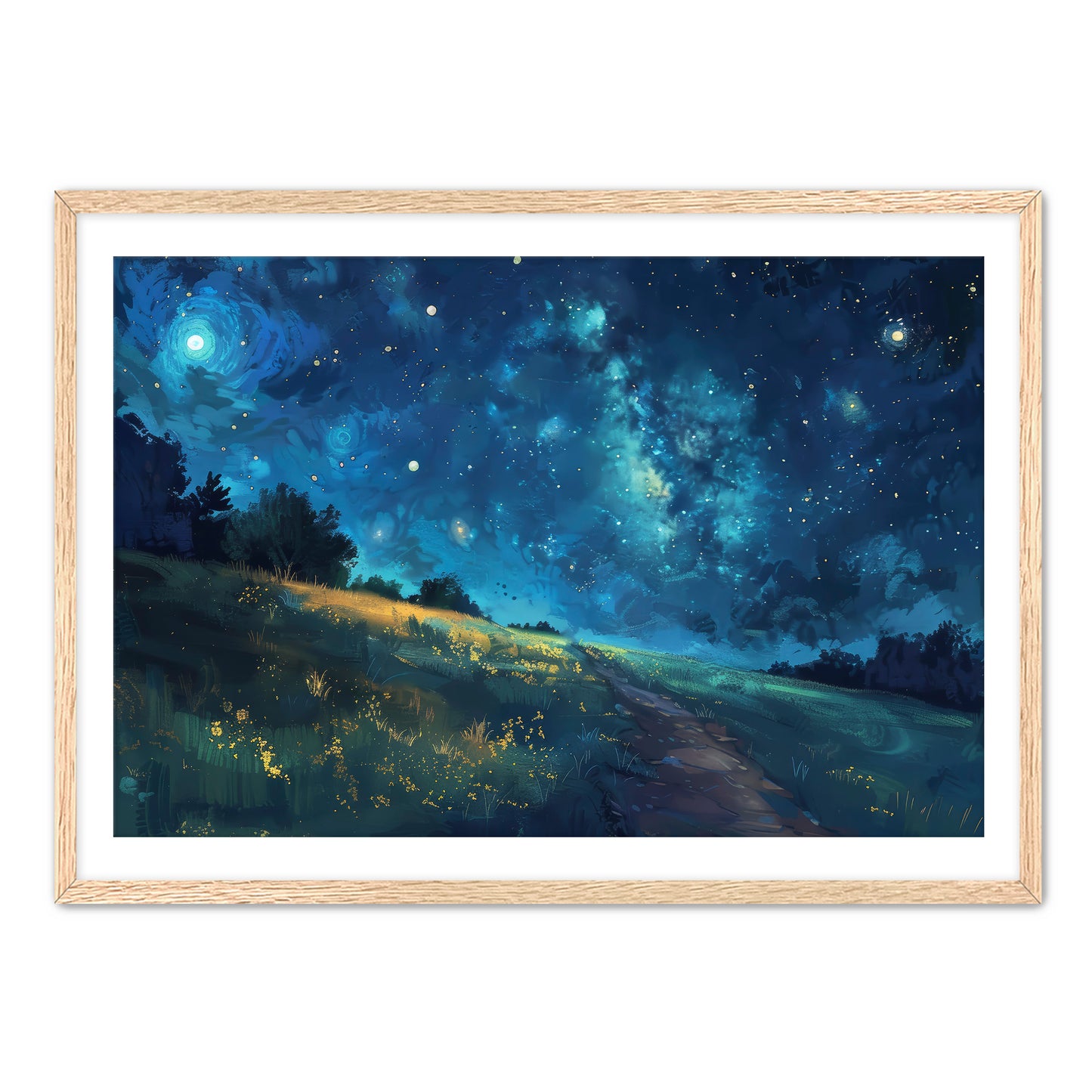 Anime Starry Night Wall Art