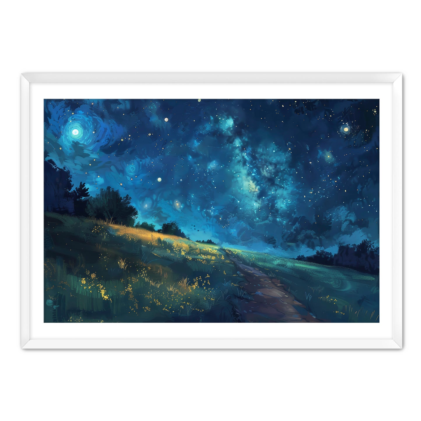 Anime Starry Night Wall Art