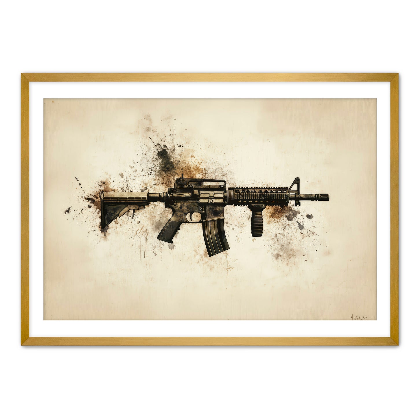 Assault Rifle Art Wall Art