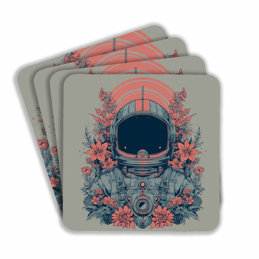 Astronaut In Bloom Coasters