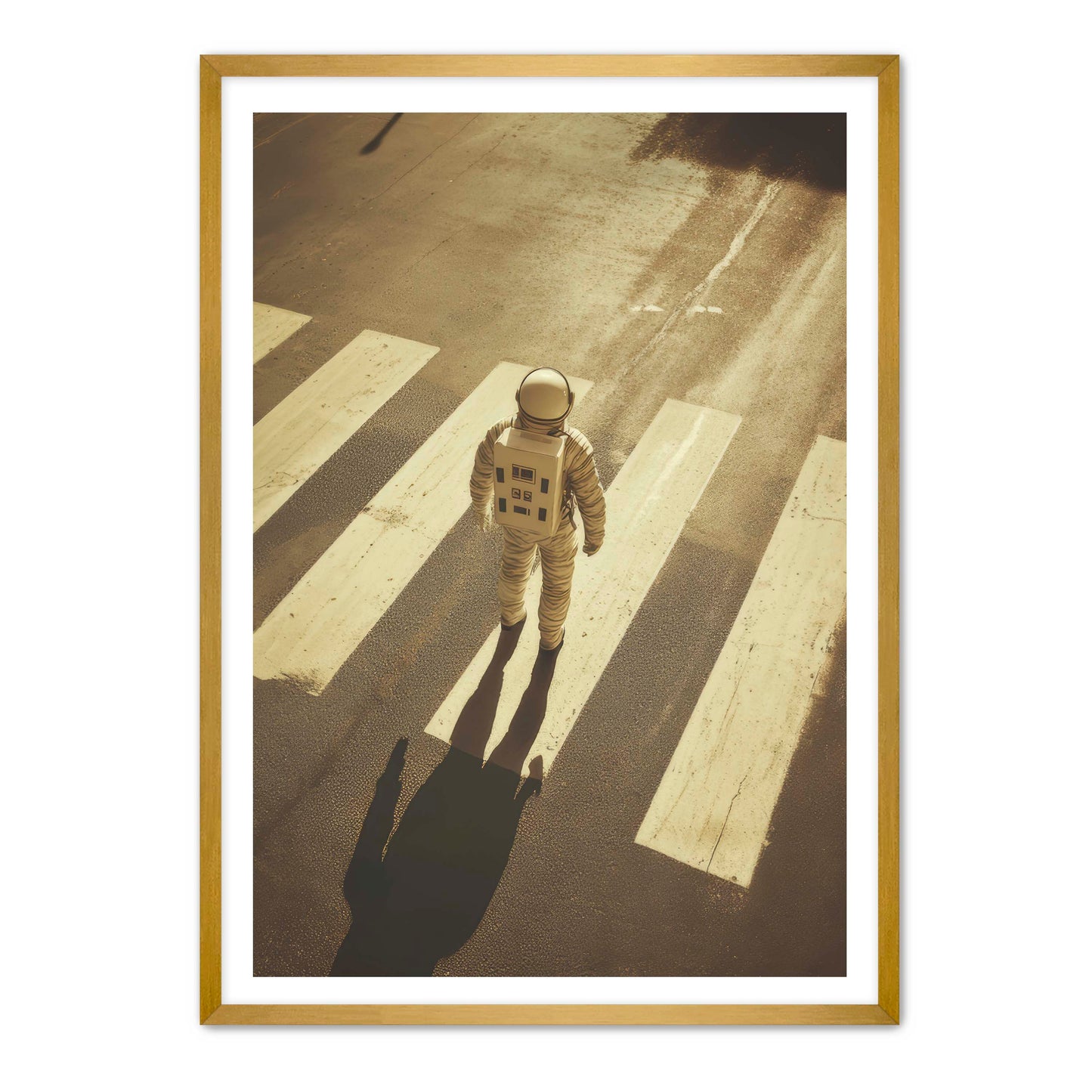 Astronaut in Crosswalk Wall Art