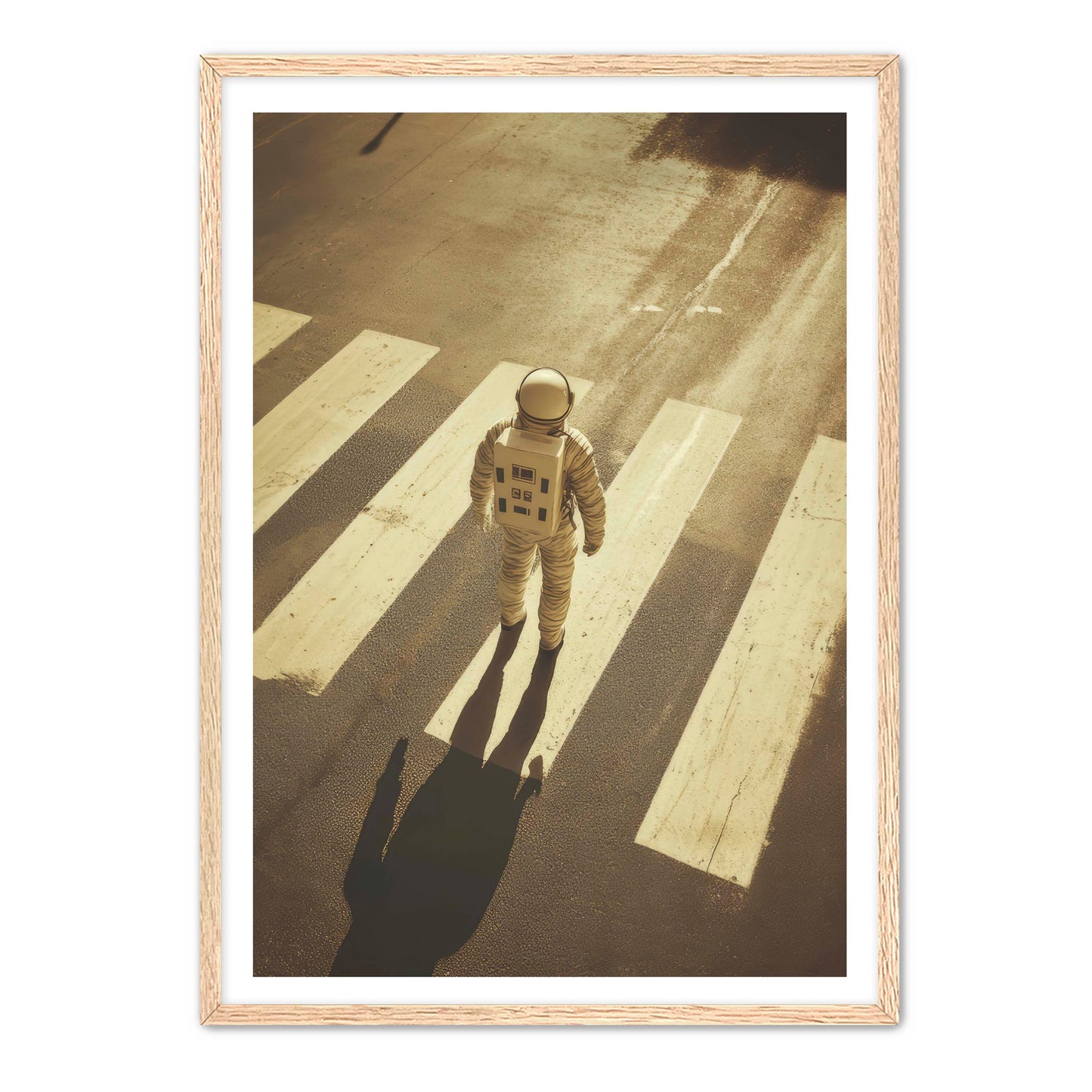 Astronaut in Crosswalk Wall Art