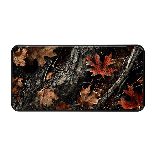 Autumn Leaves On Bark Desk Mat