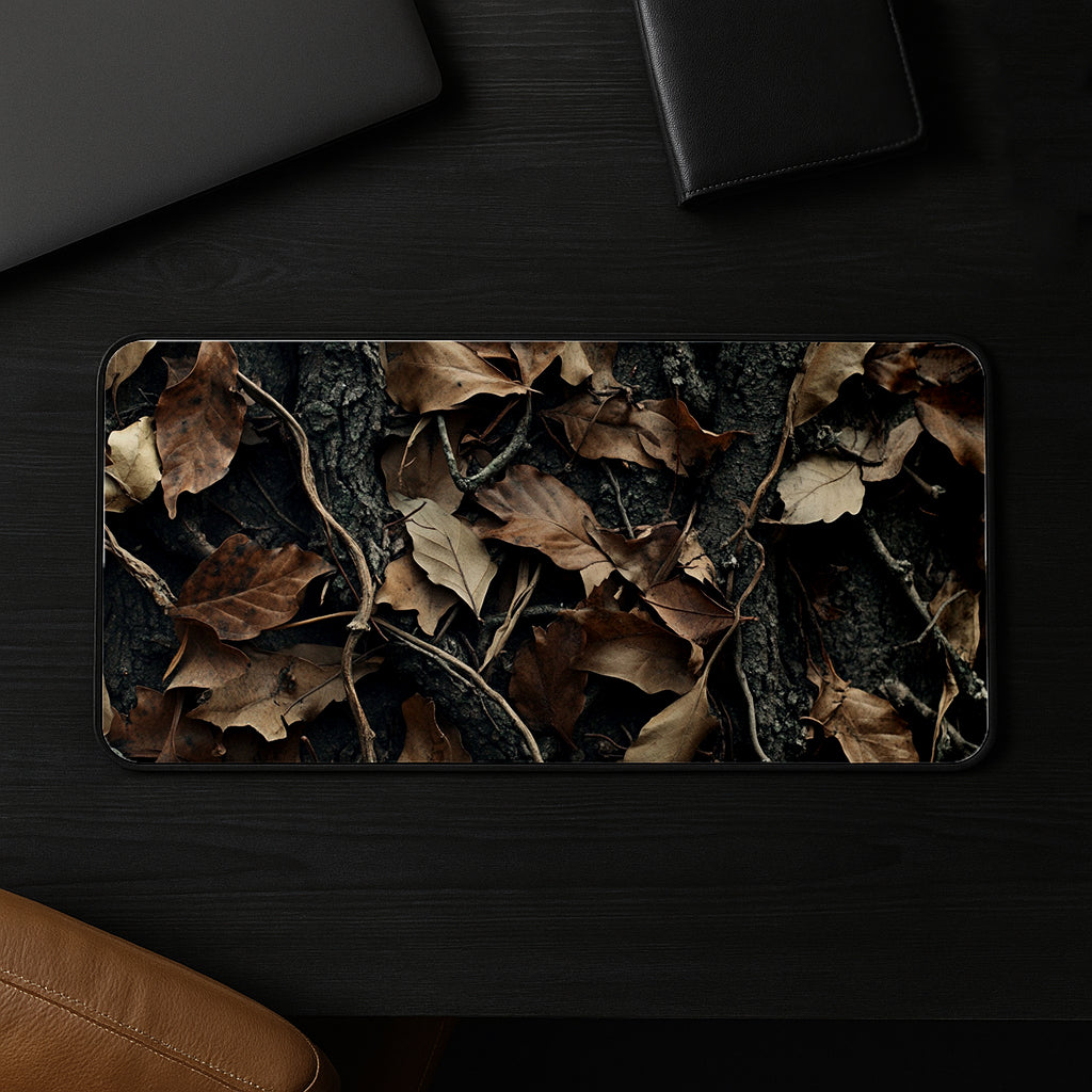 Autumn Leaves On Roots Desk Mat