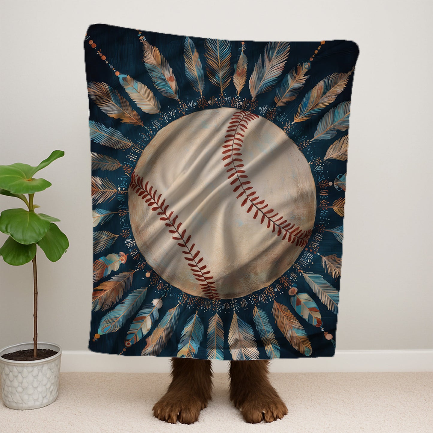Baseball And Feathers Blanket