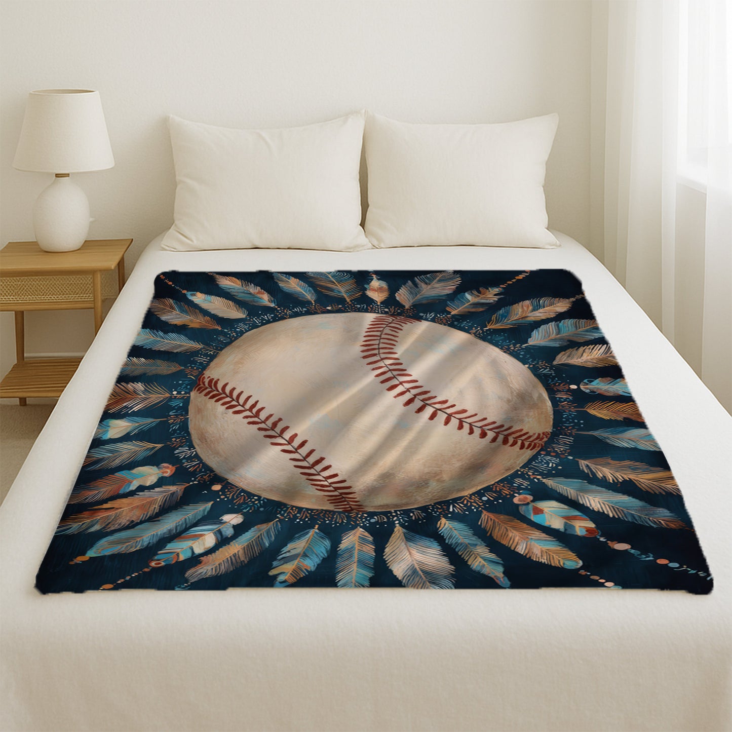 Baseball And Feathers Blanket