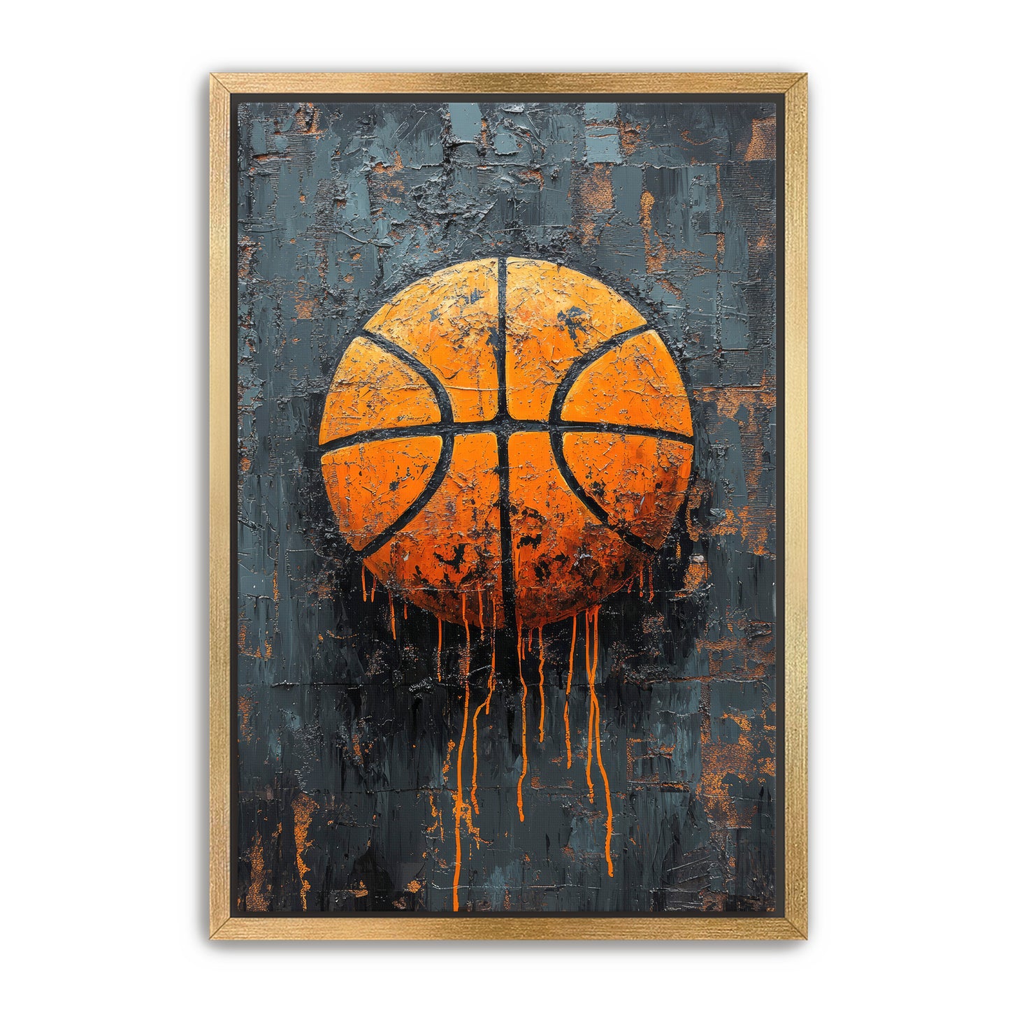 Basketball Stamp Wall Art