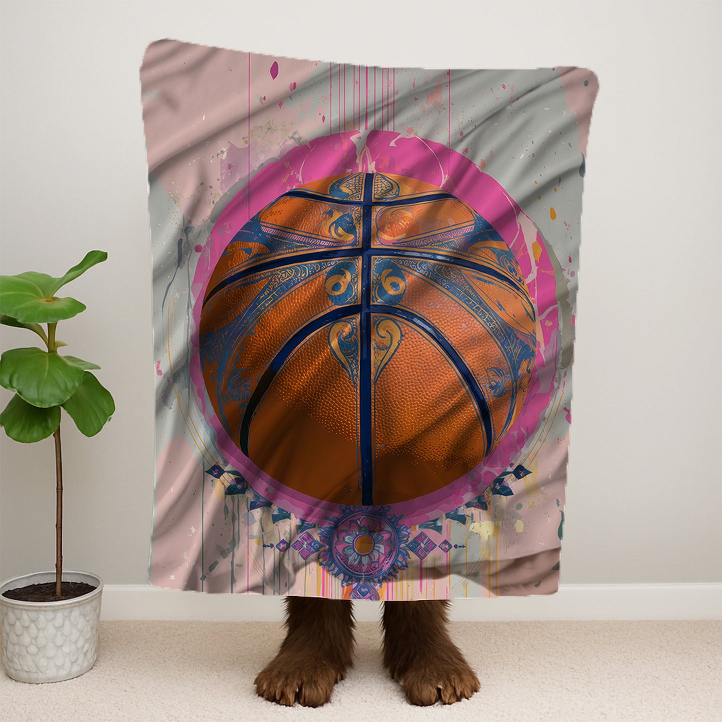 Basketball Swirl Blanket