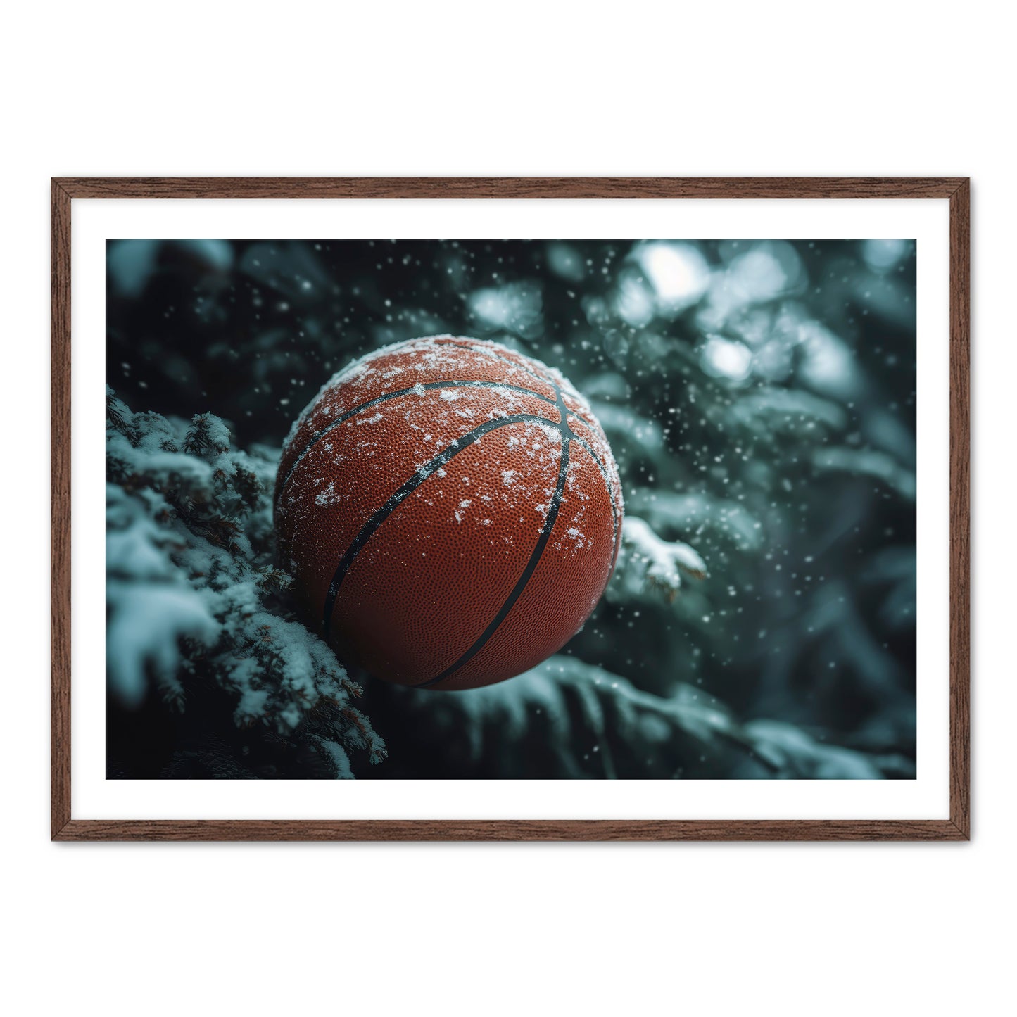 Basketball and Snow Wall Art