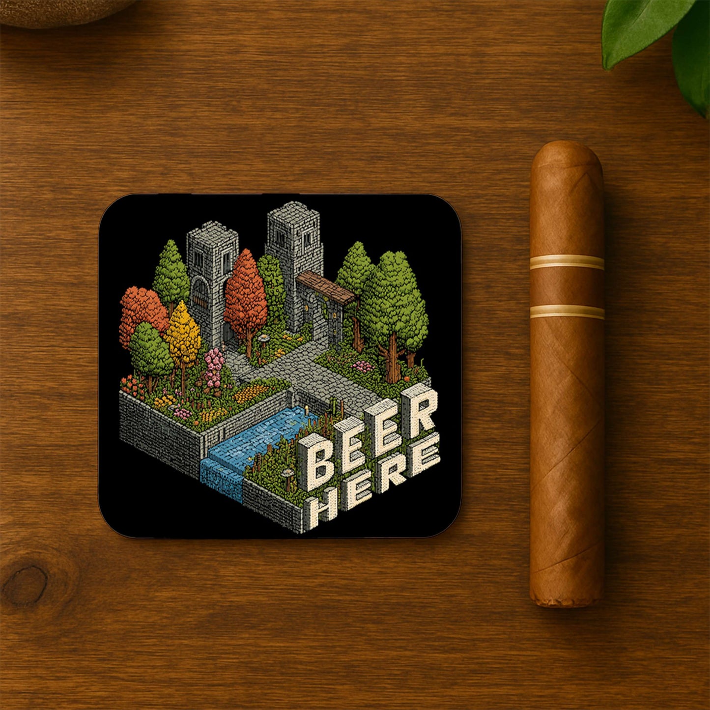 Beer Garden Fortress Coasters