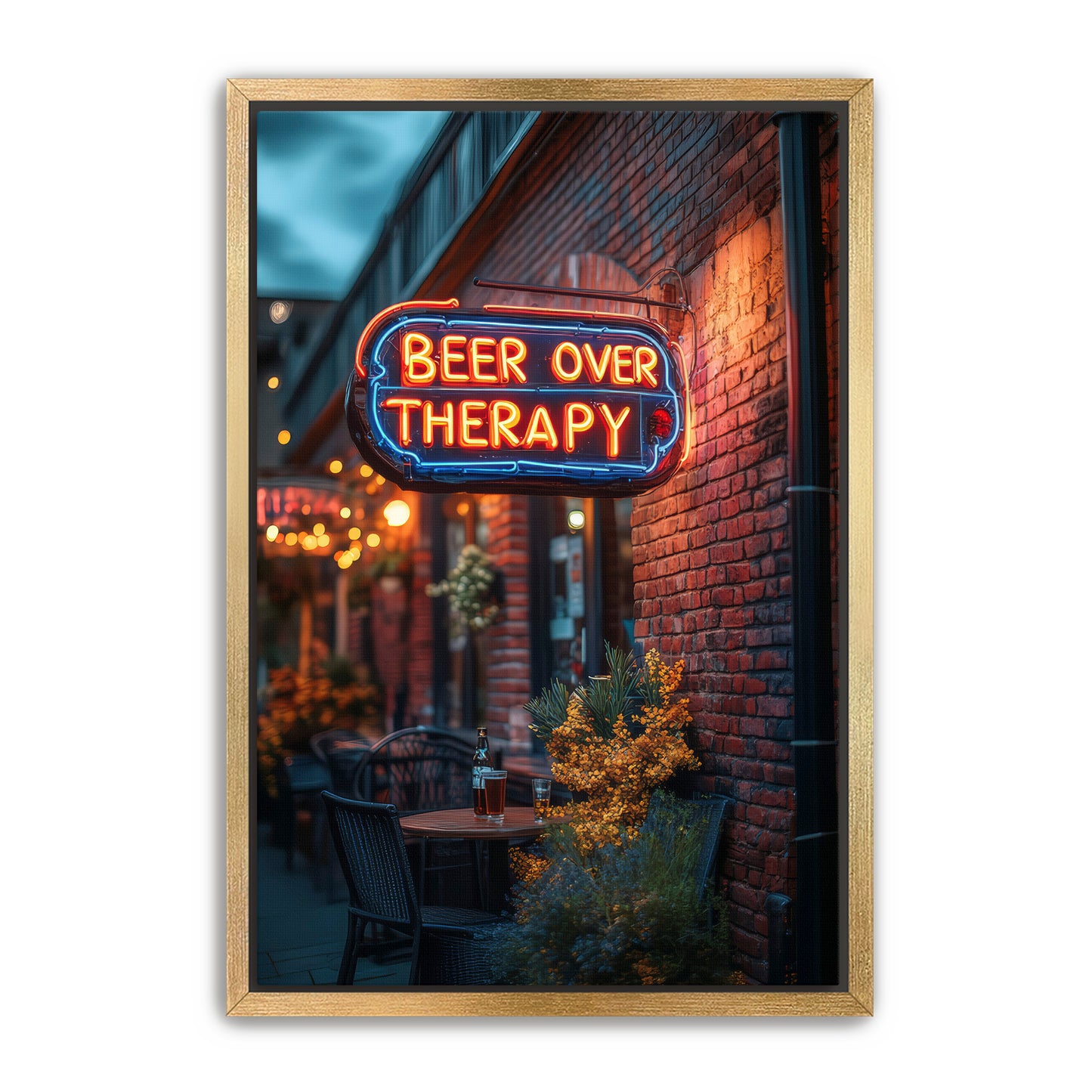 Beer Over Therapy Wall Art