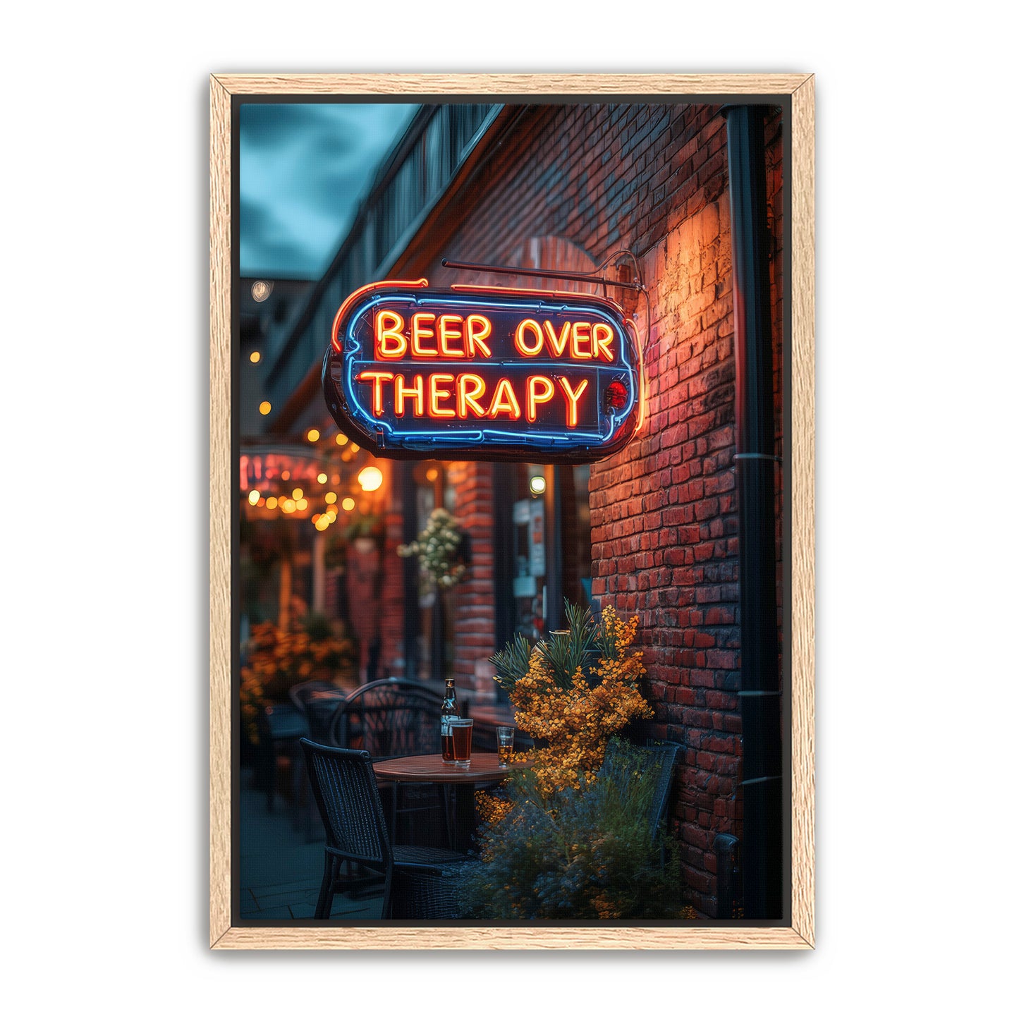 Beer Over Therapy Wall Art