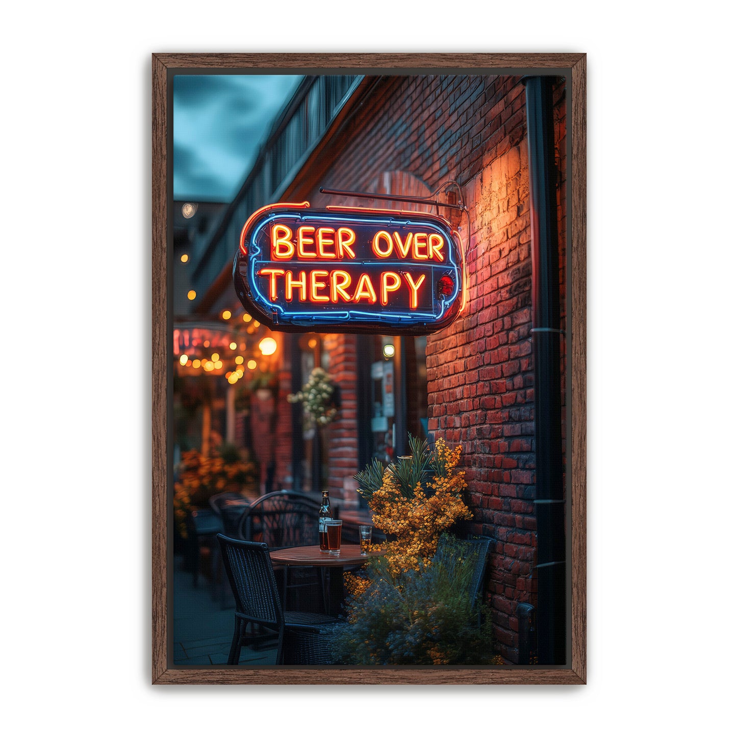 Beer Over Therapy Wall Art