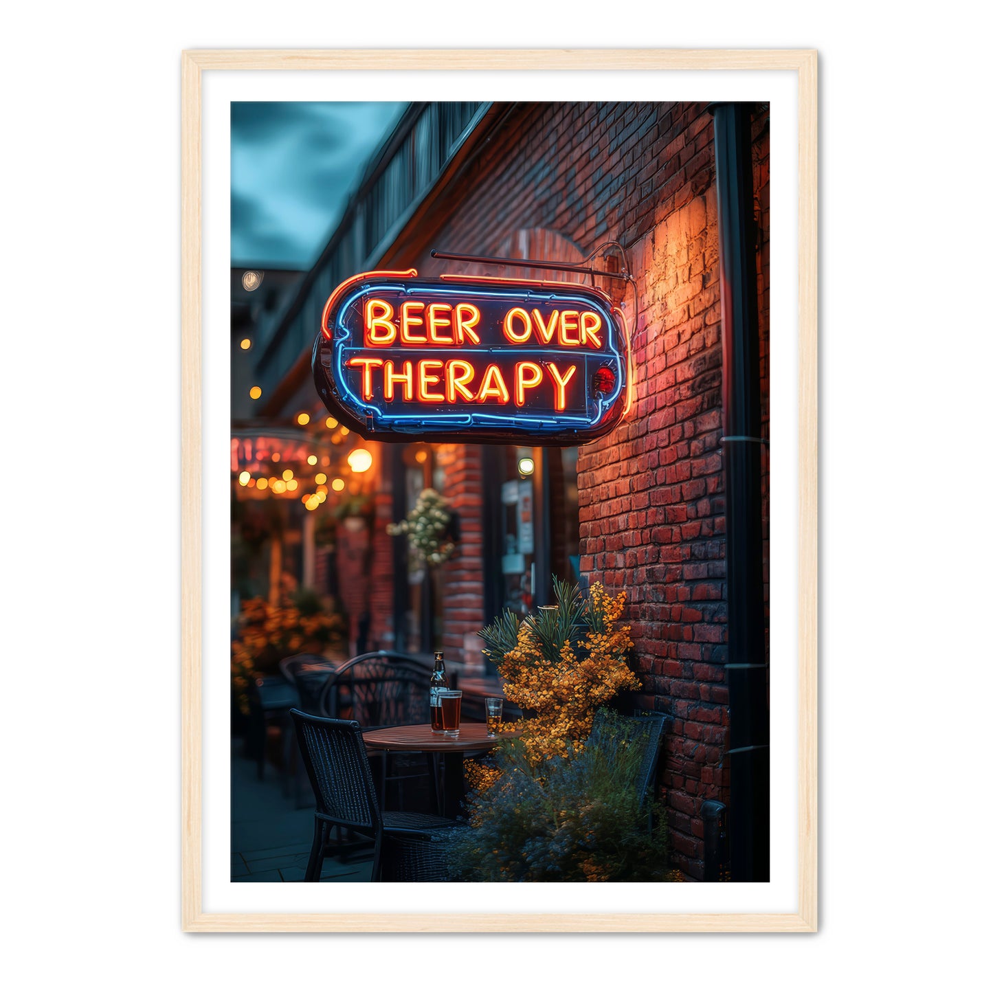 Beer Over Therapy Wall Art