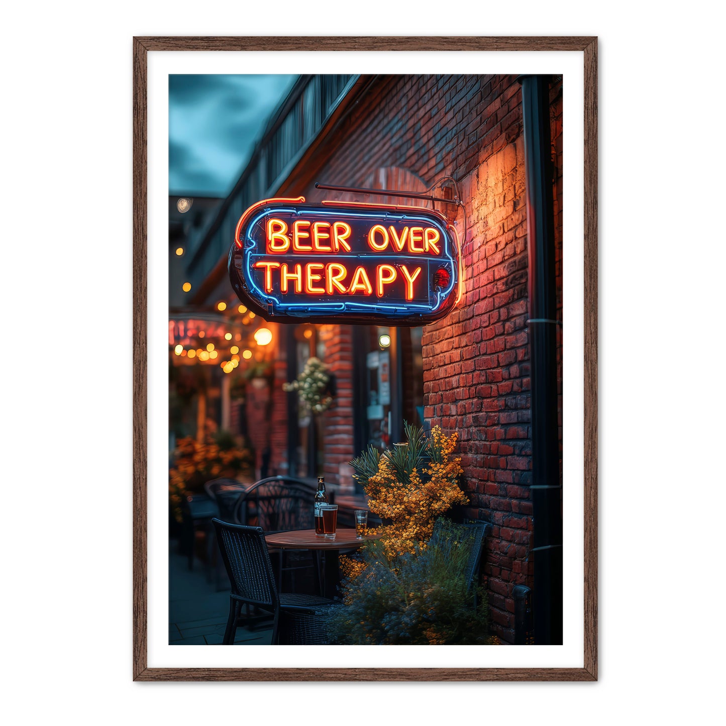 Beer Over Therapy Wall Art