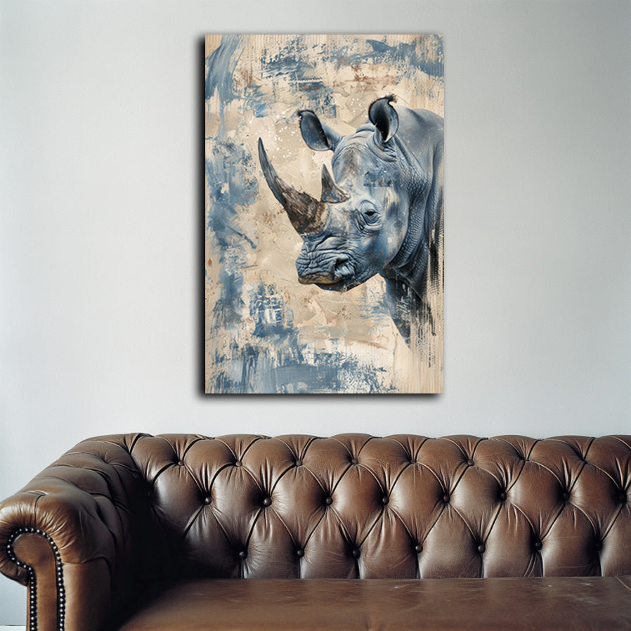 Blue Rhino Wall Art