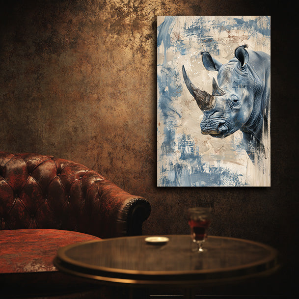 Blue Rhino Wall Art