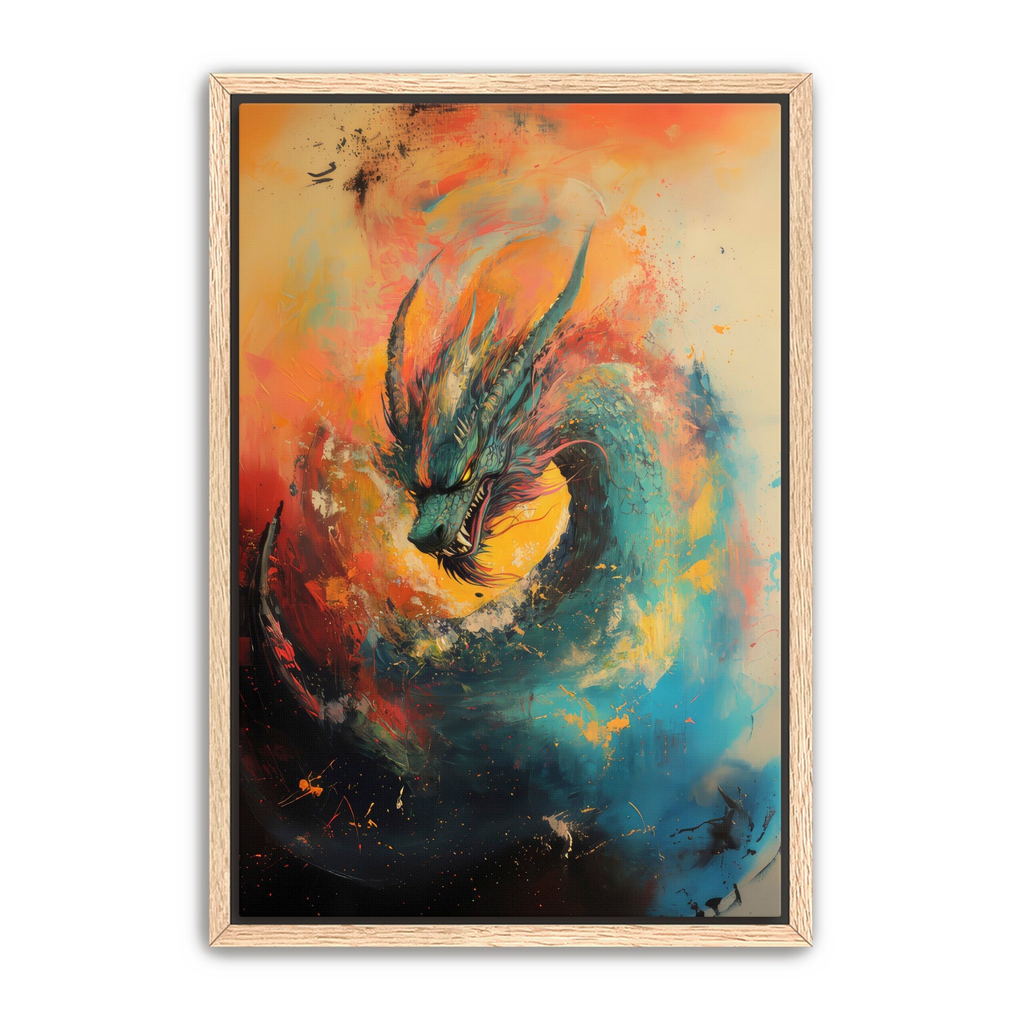 Blue Menace Dragon Wall Art