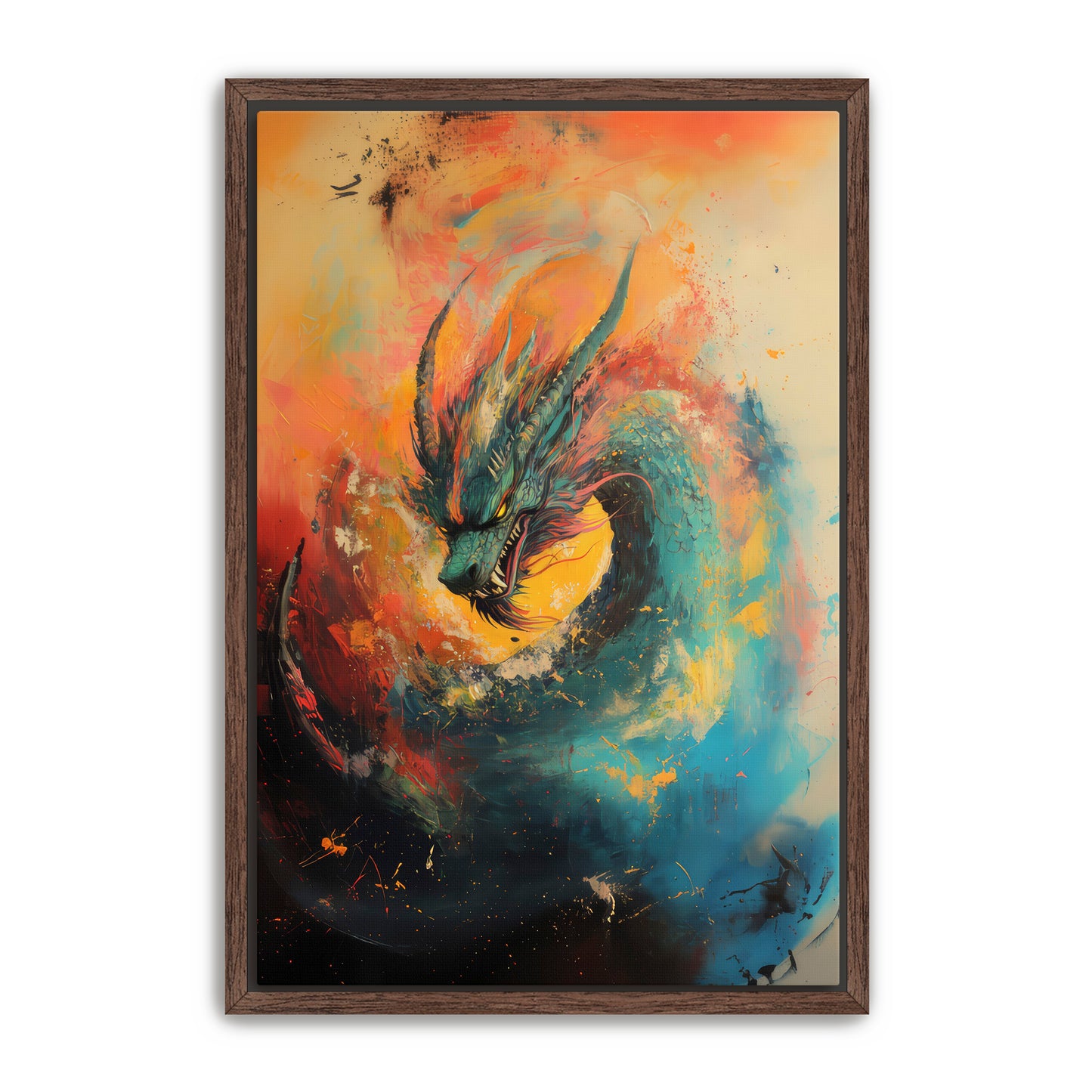 Blue Menace Dragon Wall Art