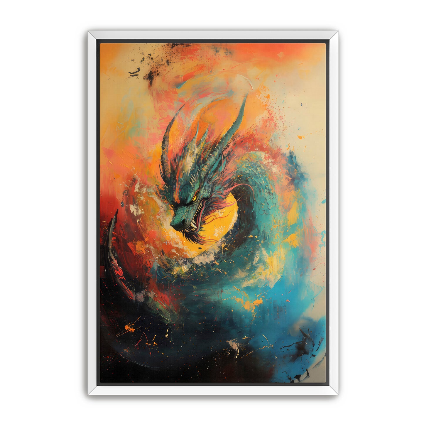 Blue Menace Dragon Wall Art