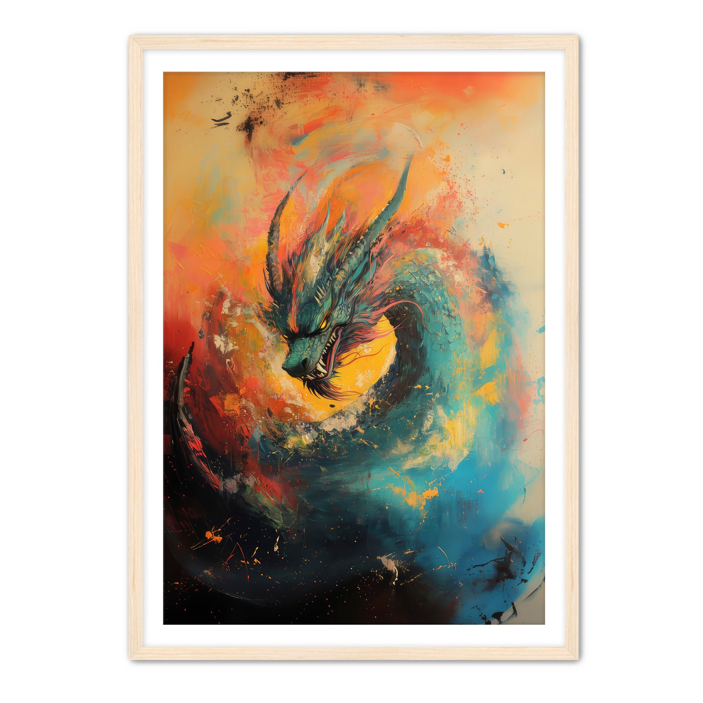 Blue Menace Dragon Wall Art