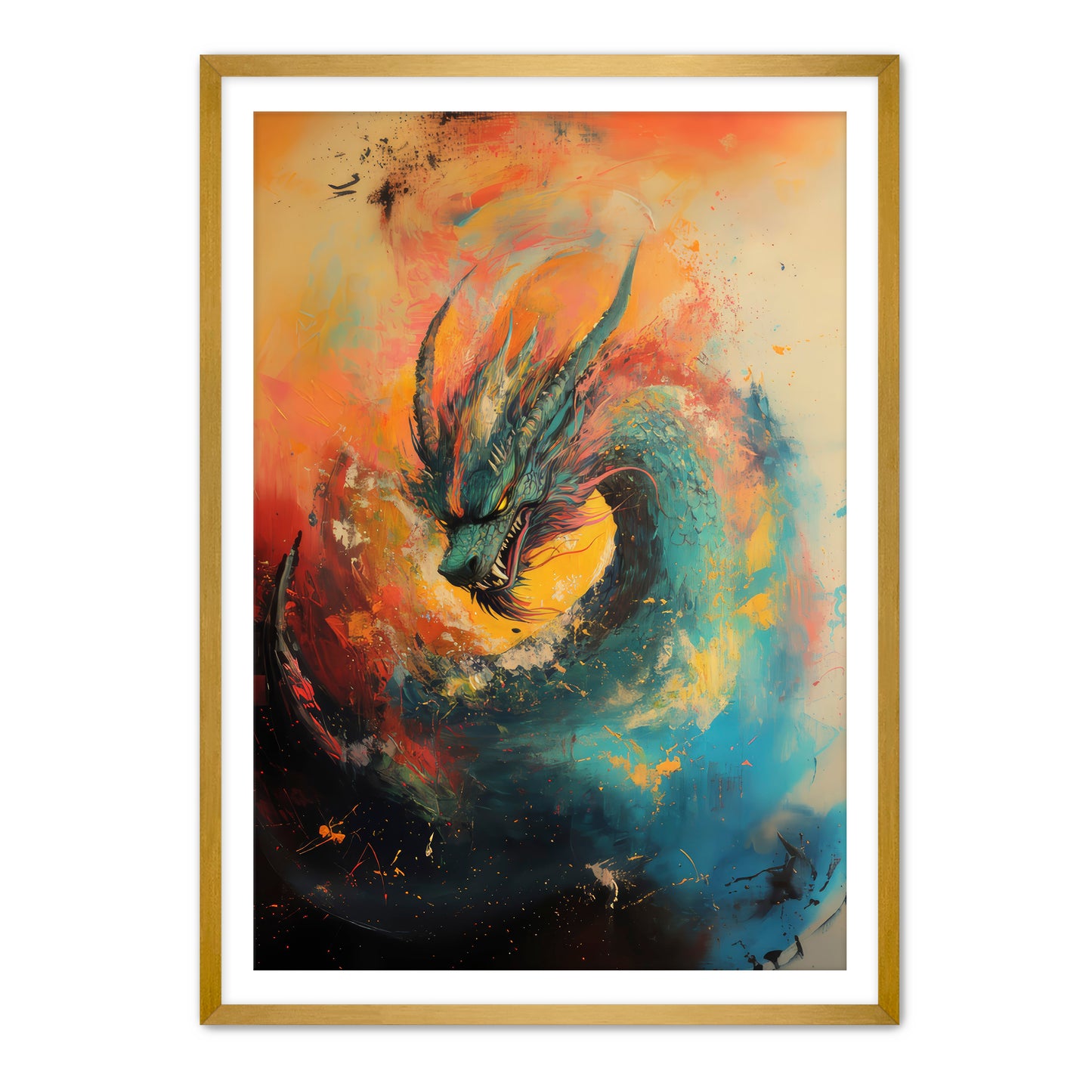 Blue Menace Dragon Wall Art