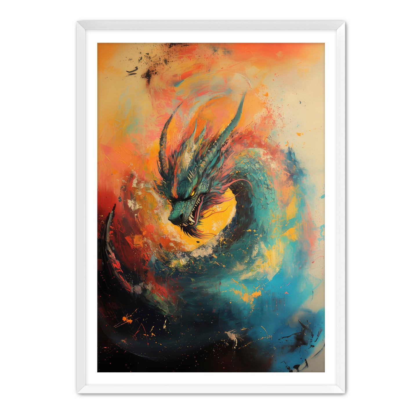 Blue Menace Dragon Wall Art