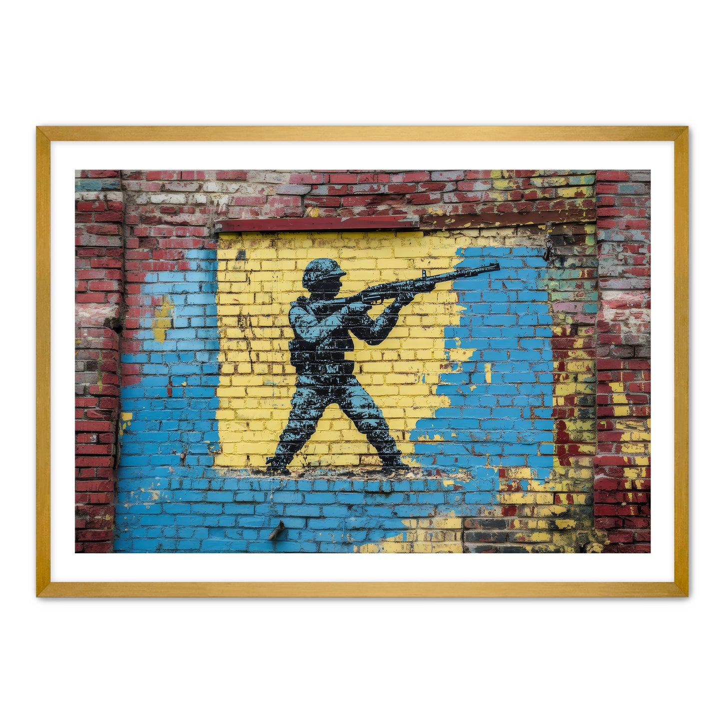 Brick Gun Graffiti Art Wall Art