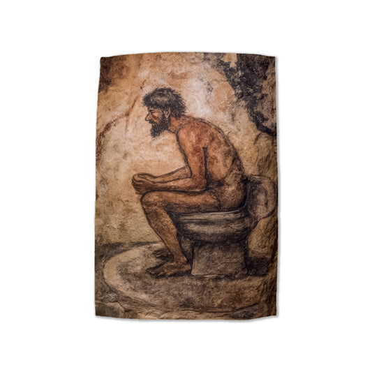 Cave Figure Seated Hand Towel