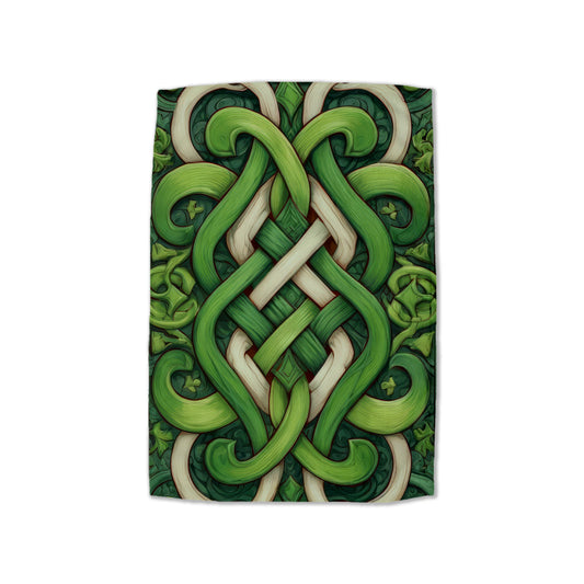 Celtic Green Weave Hand Towel