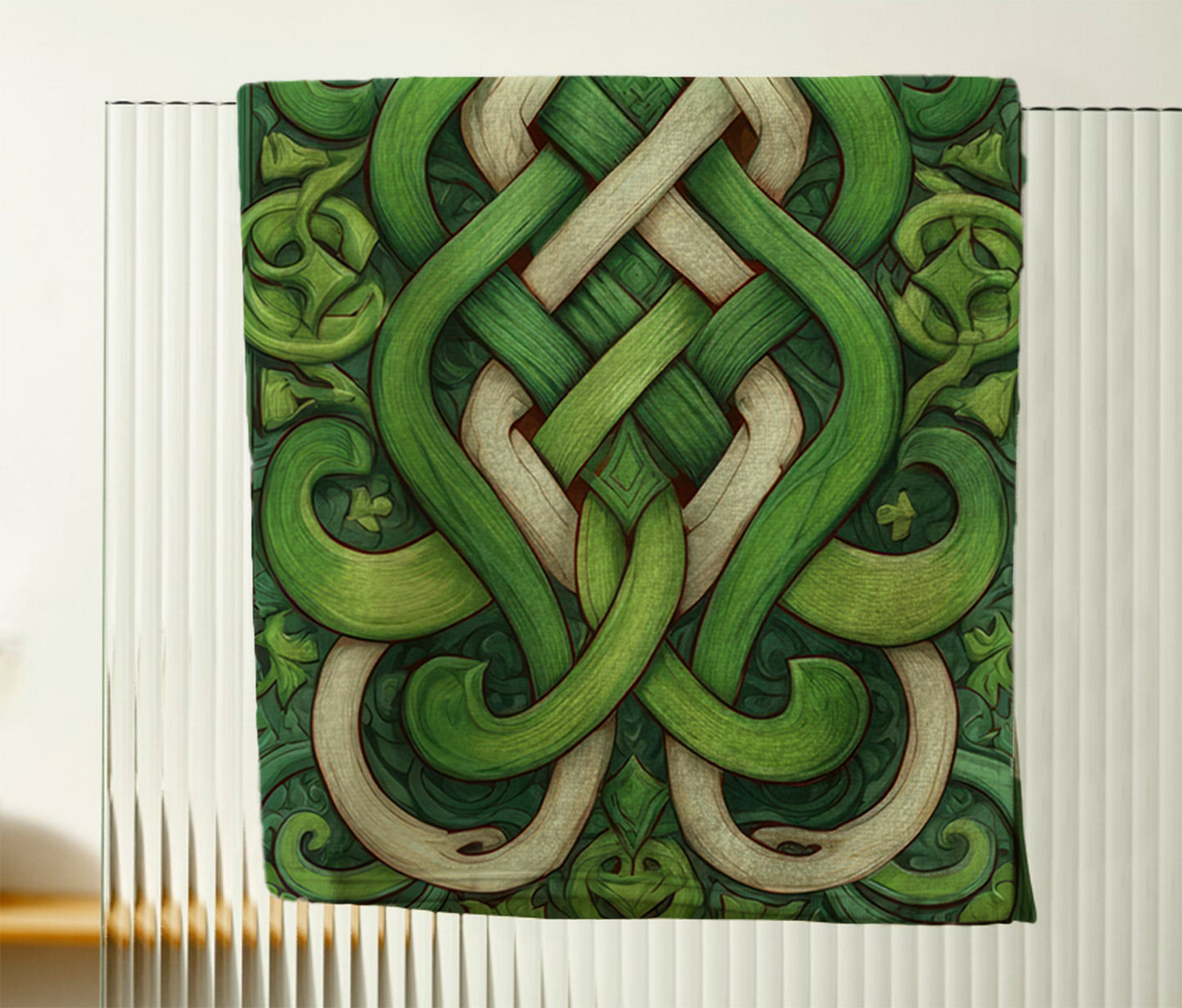 Celtic Green Weave Hand Towel