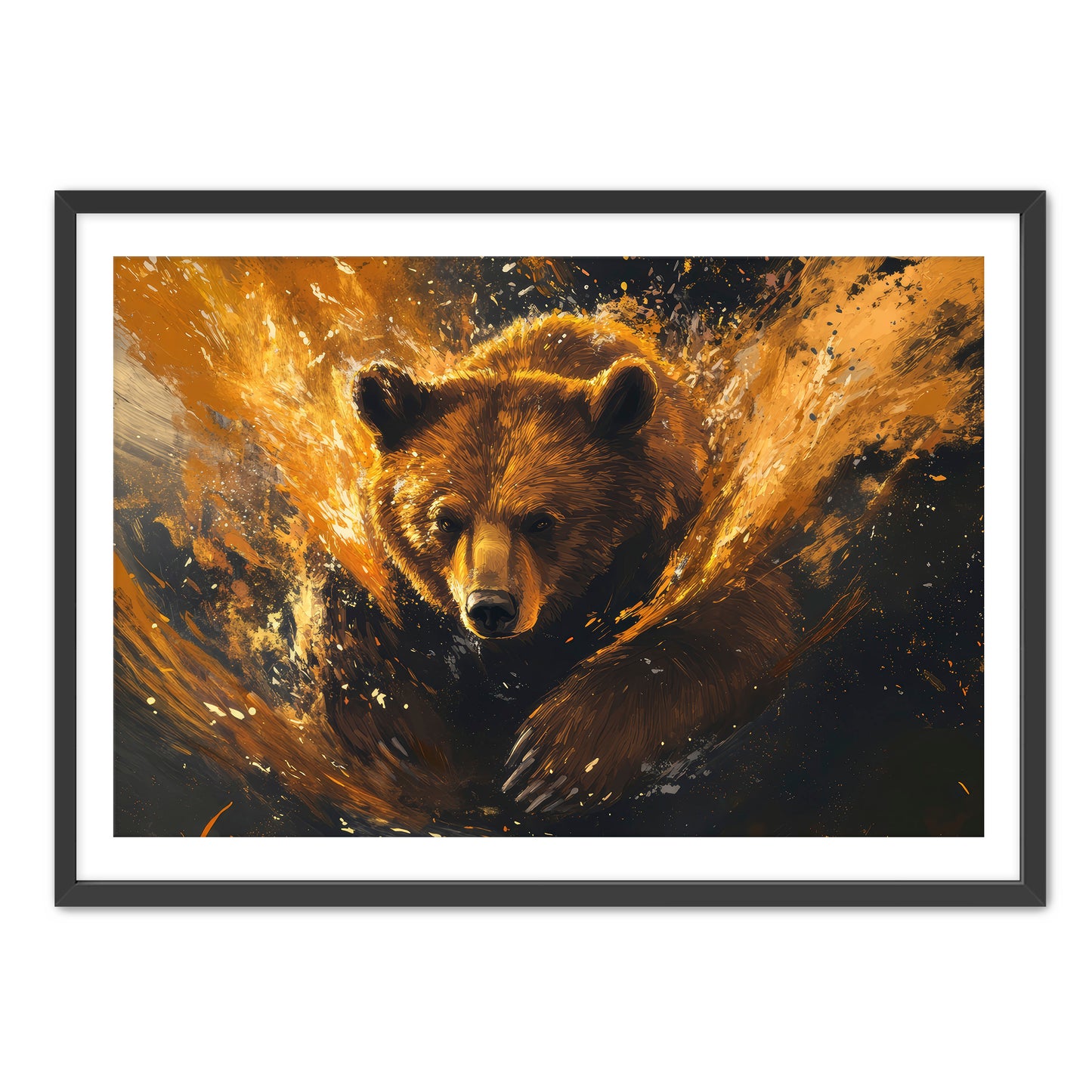 Charging Bear Wall Art