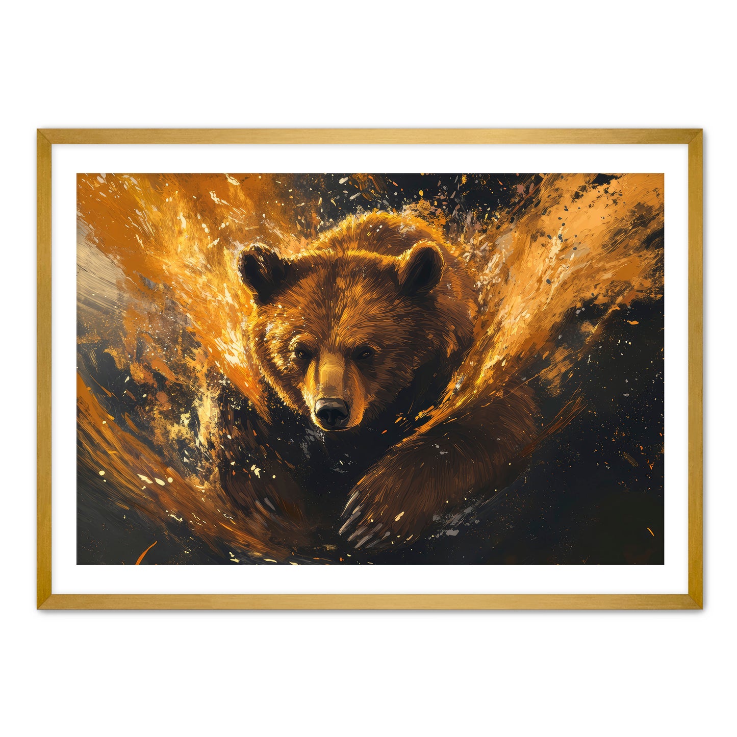 Charging Bear Wall Art