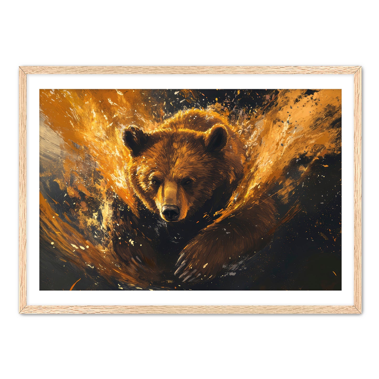 Charging Bear Wall Art
