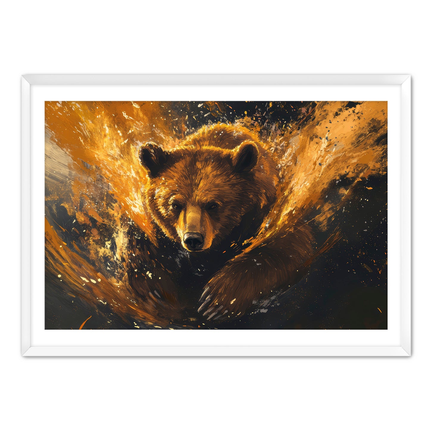 Charging Bear Wall Art