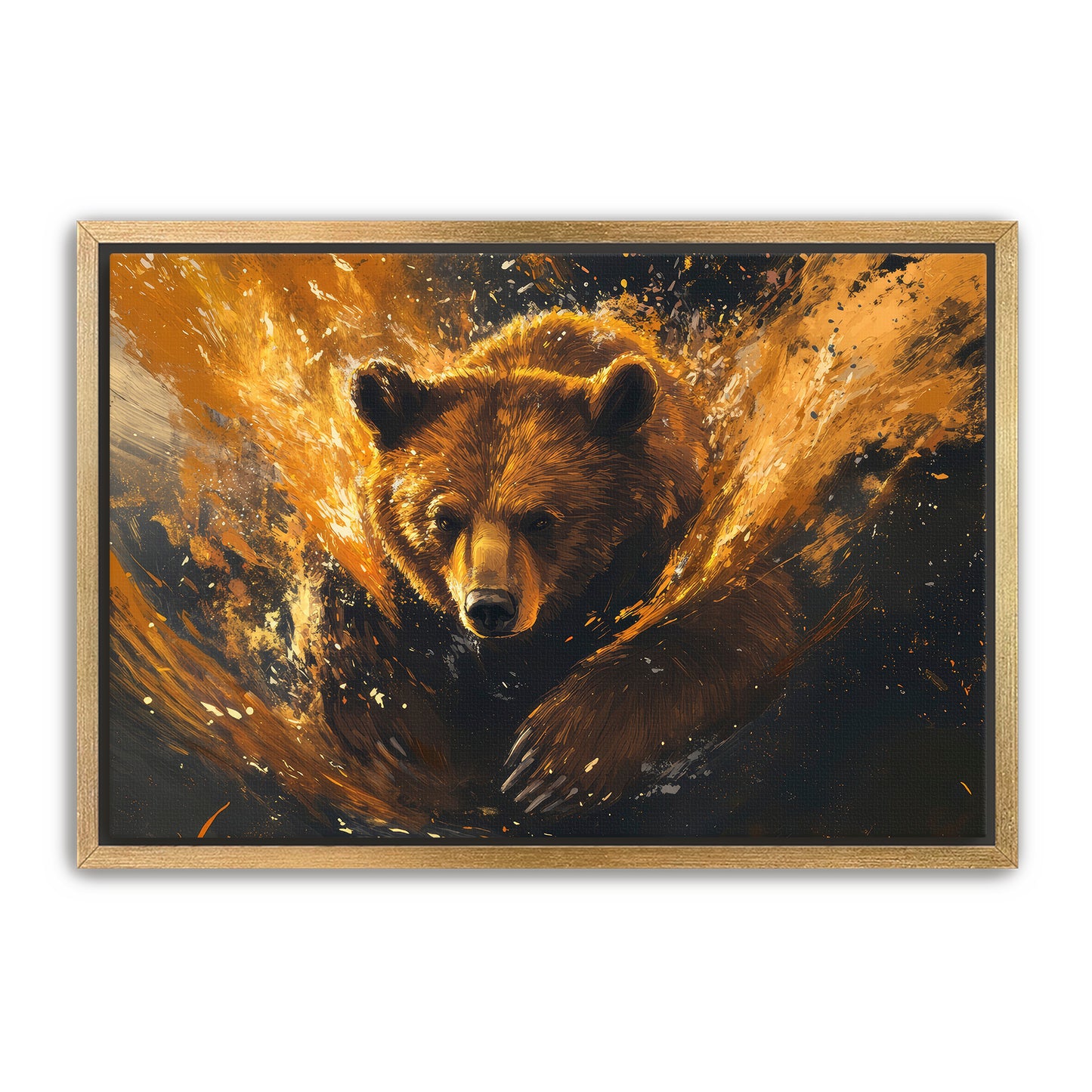 Charging Bear Wall Art