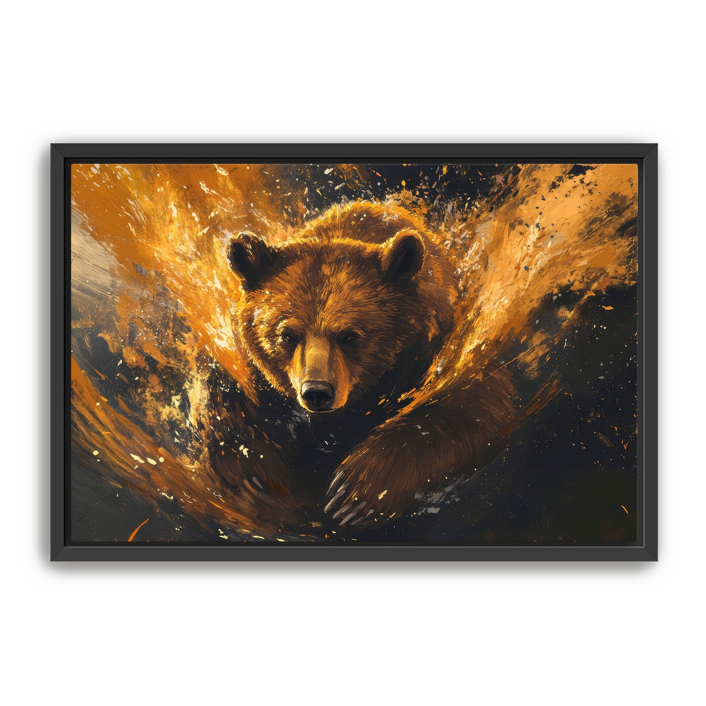 Charging Bear Wall Art