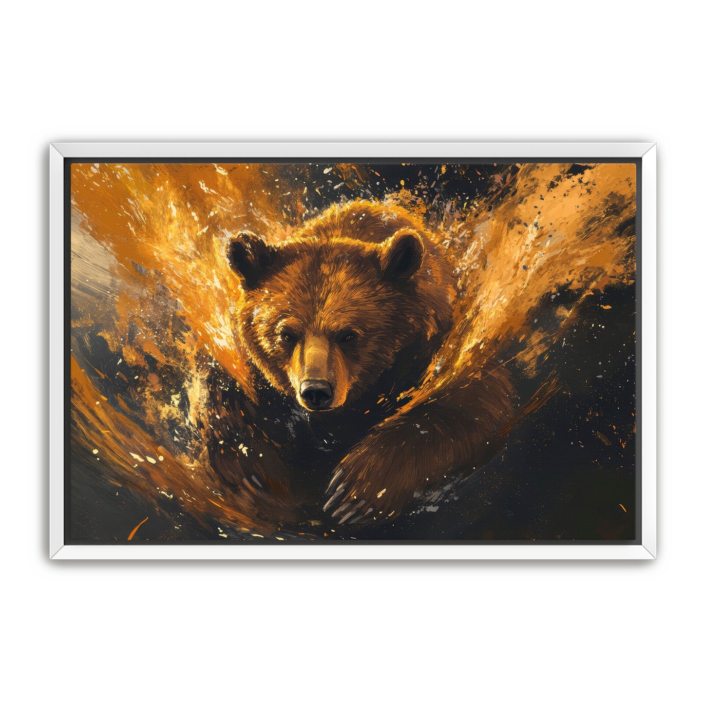 Charging Bear Wall Art